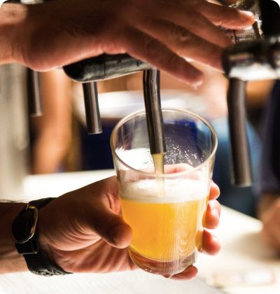 cerveza despues de una sanitizacion de chopera